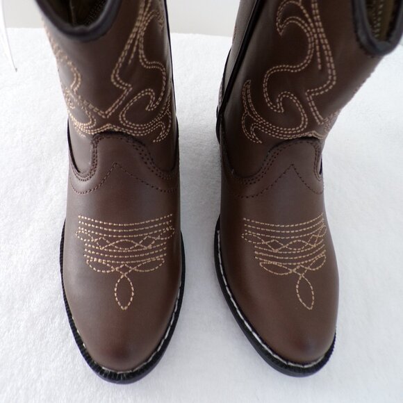 Toddler Cowboy Cowgirl Stitched Embroidered Western Boots NWT Canyon Trails - Picture 3 of 7